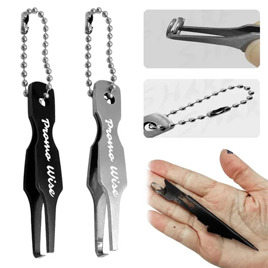 Stainless Steel Lure Loop Opener Multi-Tool with Bead Chain