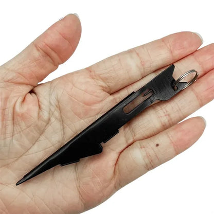 Stainless Steel Lure Loop Opener Multi-Tool with Bead Chain