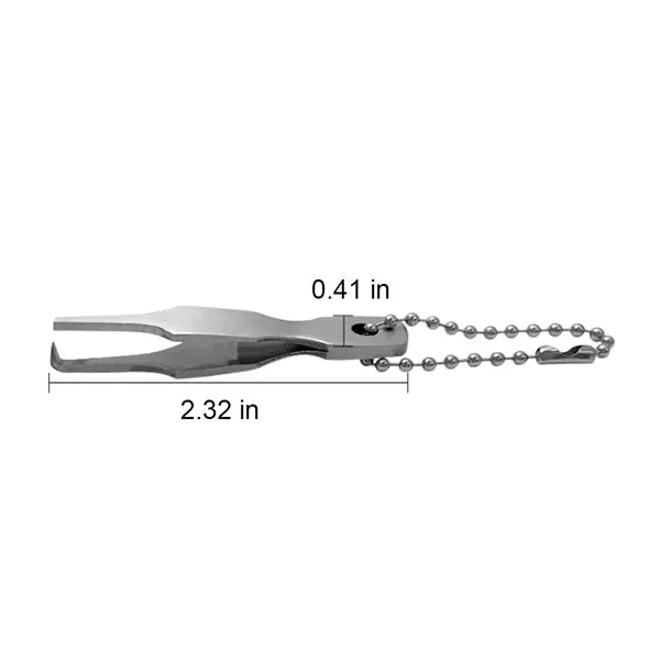 Stainless Steel Lure Loop Opener Multi-Tool with Bead Chain