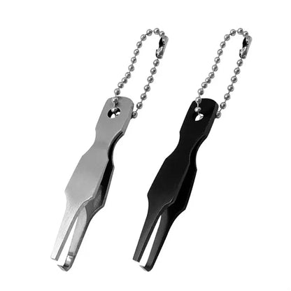 Stainless Steel Lure Loop Opener Multi-Tool with Bead Chain