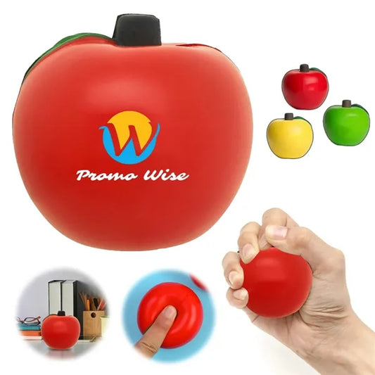Slow-Rebound Stress Relief PU Memory Foam Apple Squeeze Toy