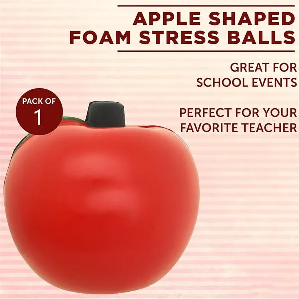 Slow-Rebound Stress Relief PU Memory Foam Apple Squeeze Toy