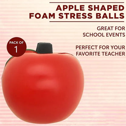 Slow-Rebound Stress Relief PU Memory Foam Apple Squeeze Toy