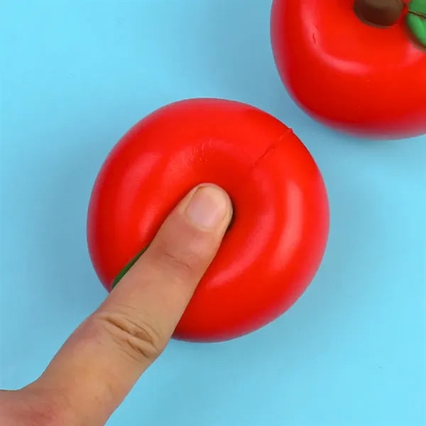 Slow-Rebound Stress Relief PU Memory Foam Apple Squeeze Toy