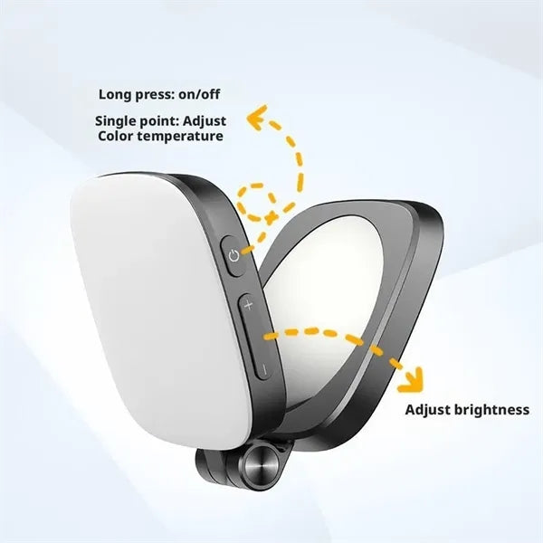 Pocket 360-Degree Magnetic Selfie Fill Light Built-In Mirror