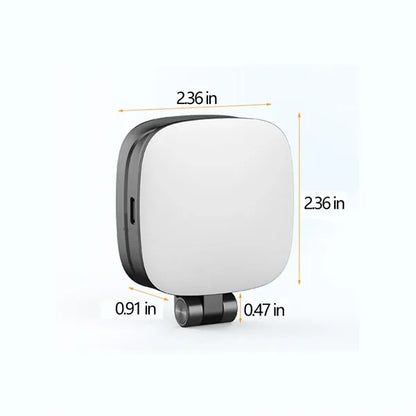 Pocket 360-Degree Magnetic Selfie Fill Light Built-In Mirror
