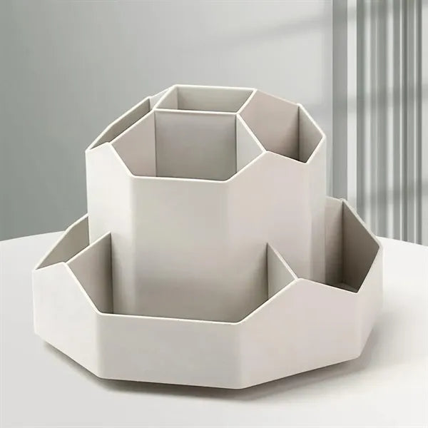 Durable 9-Grid Large Capacity 360-Degree Rotating Pen Holder