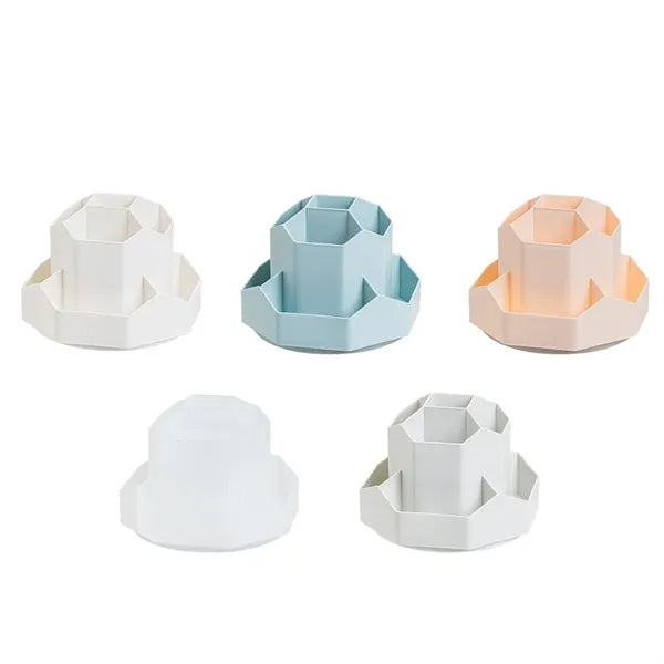 Durable 9-Grid Large Capacity 360-Degree Rotating Pen Holder
