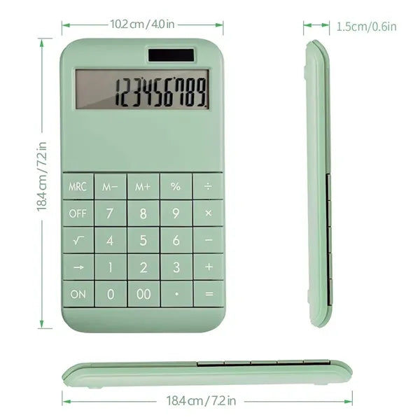 12-Digit LCD Auto-Off Solar Battery Dual-Power Calculator