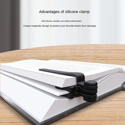 Soft Silicone Anti-Slip Cat-Head Shaped Magnetic Bookmarks