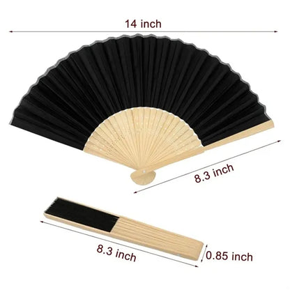 Hand Paper Folding Bamboo Fan