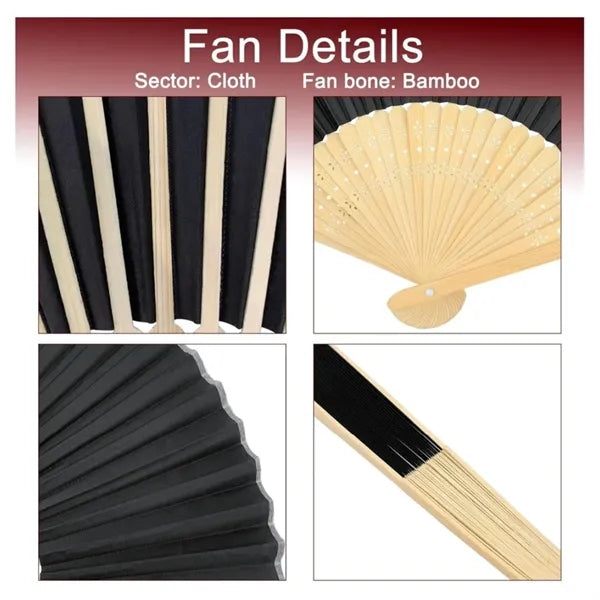 Hand Paper Folding Bamboo Fan