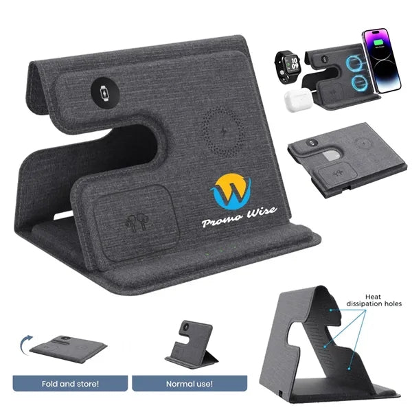 Portable Fast Charge 3-in-1 Foldable Wireless Charger