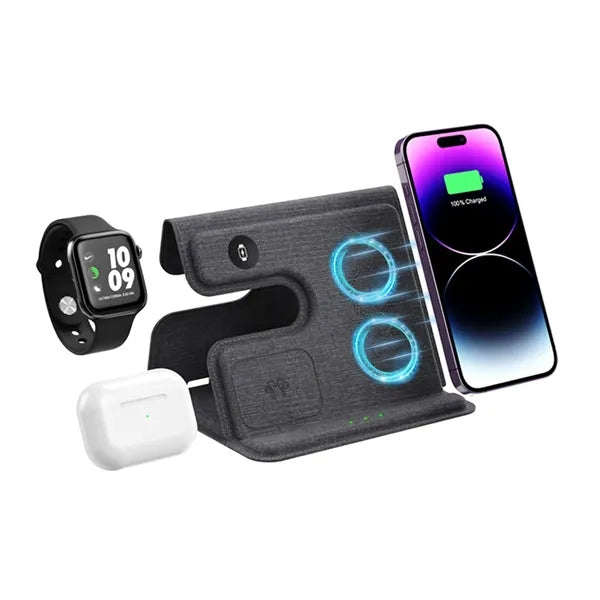 Portable Fast Charge 3-in-1 Foldable Wireless Charger