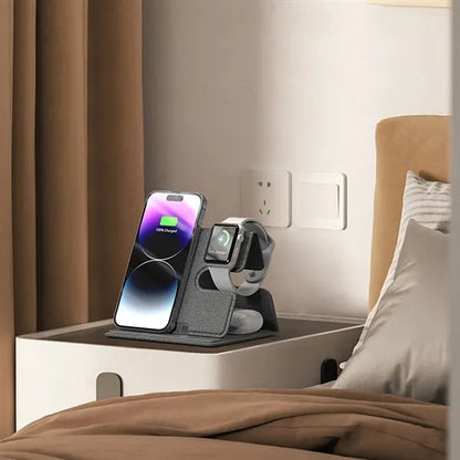 Portable Fast Charge 3-in-1 Foldable Wireless Charger