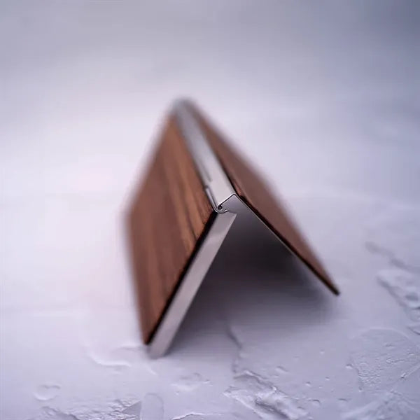Magnetic Buckle Slim Practical Wood Business Card Holder