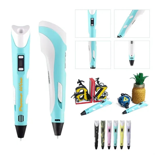 LED Display Safe Creative Doodling Kids 3D Printing Pen