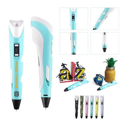 LED Display Safe Creative Doodling Kids 3D Printing Pen