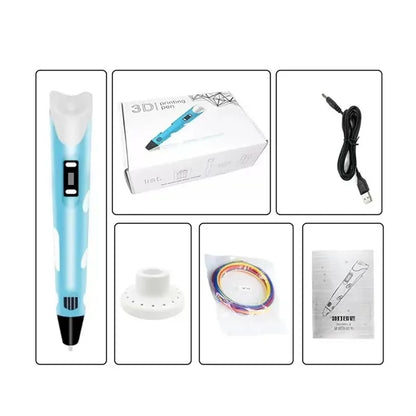 LED Display Safe Creative Doodling Kids 3D Printing Pen