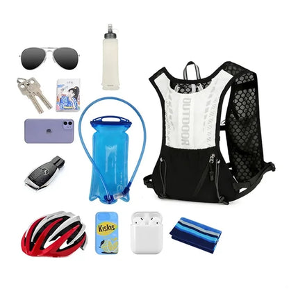 Breathable Reflective Multi-Pocket Hydration Running Vest