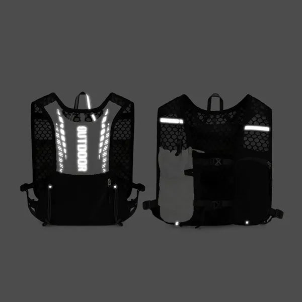 Breathable Reflective Multi-Pocket Hydration Running Vest