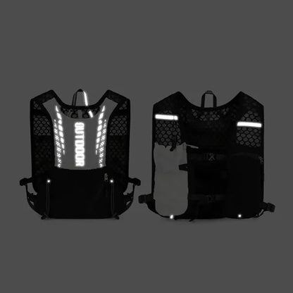 Breathable Reflective Multi-Pocket Hydration Running Vest