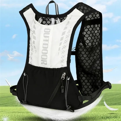 Breathable Reflective Multi-Pocket Hydration Running Vest