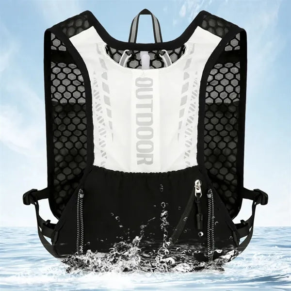 Breathable Reflective Multi-Pocket Hydration Running Vest