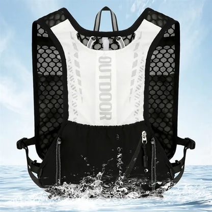 Breathable Reflective Multi-Pocket Hydration Running Vest