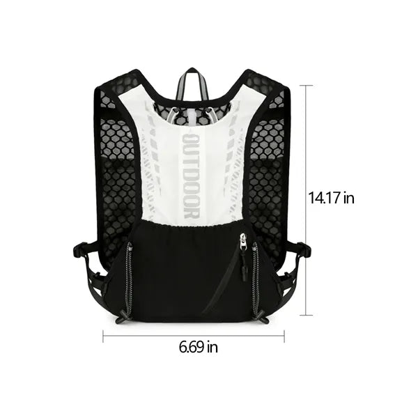 Breathable Reflective Multi-Pocket Hydration Running Vest