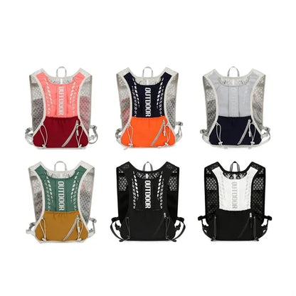 Breathable Reflective Multi-Pocket Hydration Running Vest