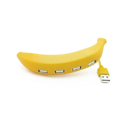 4-in-1 Compact High Speed Banana-Shaped USB Hub for Laptops
