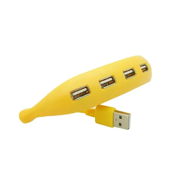 4-in-1 Compact High Speed Banana-Shaped USB Hub for Laptops