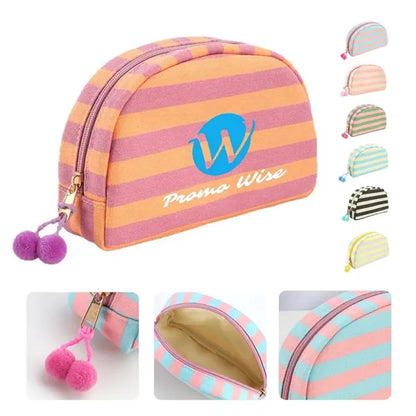 Zipper Flat Base Spacious Single Compartment Makeup Bag