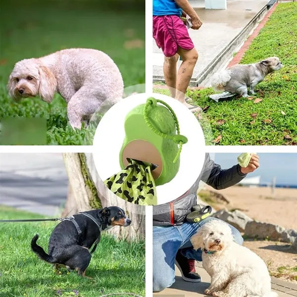 Biodegradable One-Handed Tear Avocado Poop Bag Dispenser