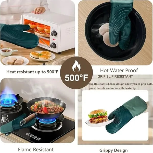 Resistant Silicone Oven Mitts