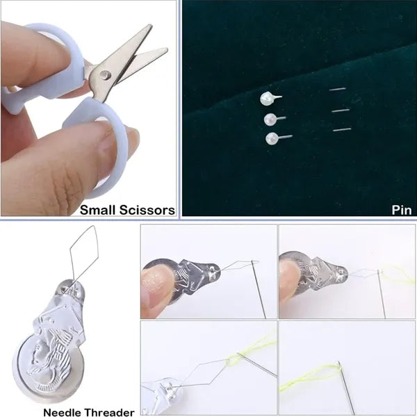 Mini Portable 6-Color Thread Needles Repairs Sewing Kit