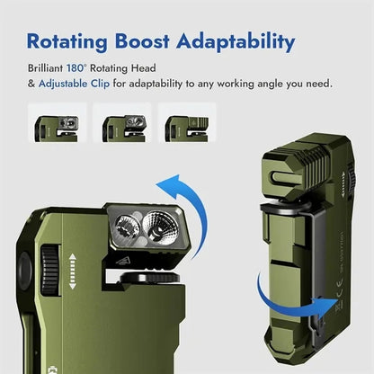 Dual Light Modes Rechargeable Waterproof Magnetic Flashlight