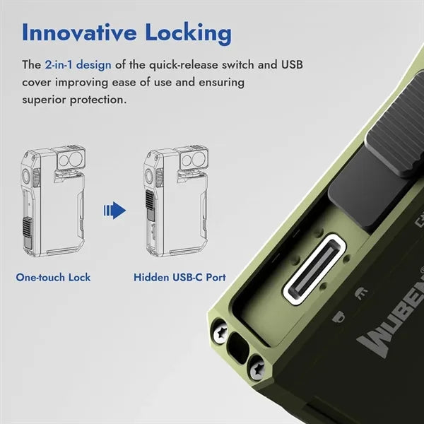 Dual Light Modes Rechargeable Waterproof Magnetic Flashlight