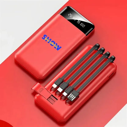 10000mAh Large Capacity Power Bank with Built in Cable