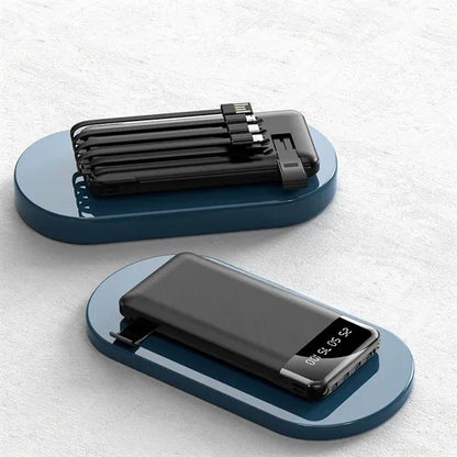 10000mAh Large Capacity Power Bank with Built in Cable