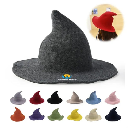 Stretchy Wool Blend Wide Brim  Foldable Costumes Witch Hat