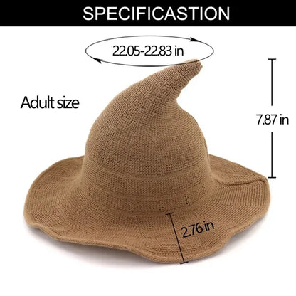 Stretchy Wool Blend Wide Brim  Foldable Costumes Witch Hat