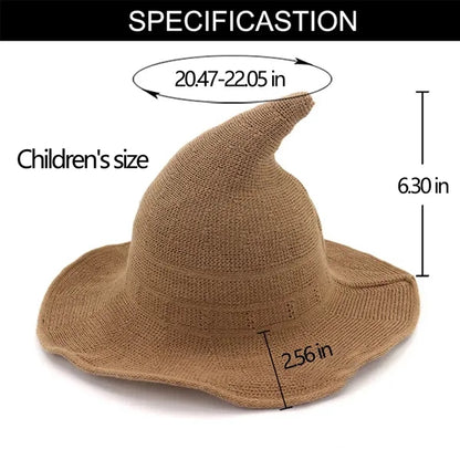 Stretchy Wool Blend Wide Brim  Foldable Costumes Witch Hat