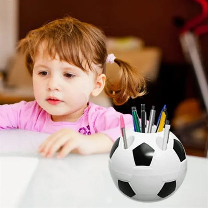 Durable Soccer-Themed Pen Holder Holds Desk Essentials