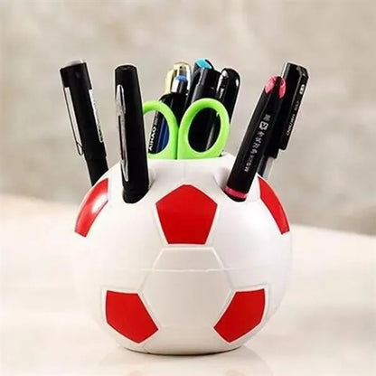 Durable Soccer-Themed Pen Holder Holds Desk Essentials