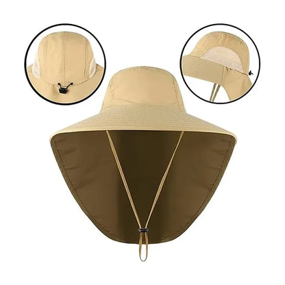 UV Protection Breathable Mesh Adjustable Fit UPF50+ Sun Hat