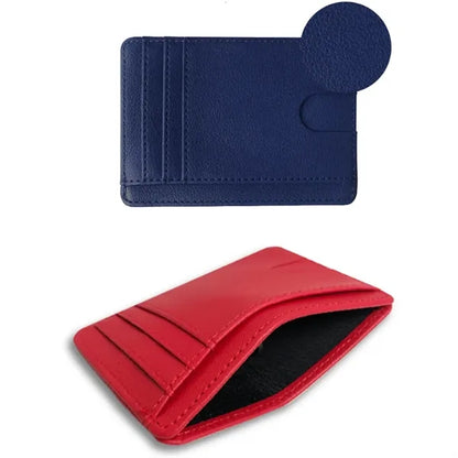 Minimalist Leather Slim Card Holder Wallet RFID Blocking