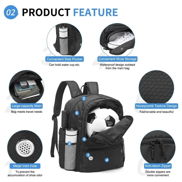 Odor-Proof Waterproof Lining Breathable Football Gear Bag