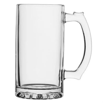 16 Oz Thick Bottomed Glass Beer Stein With a Handle